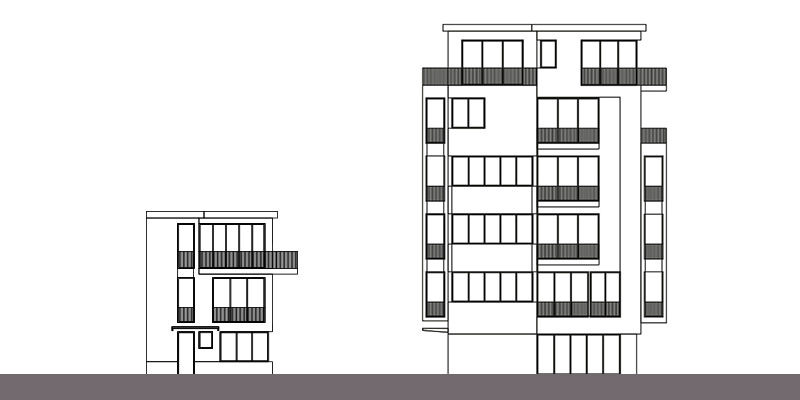 Wohnhaus & Villa, Paulsborner Straße 67/68, Fassaden